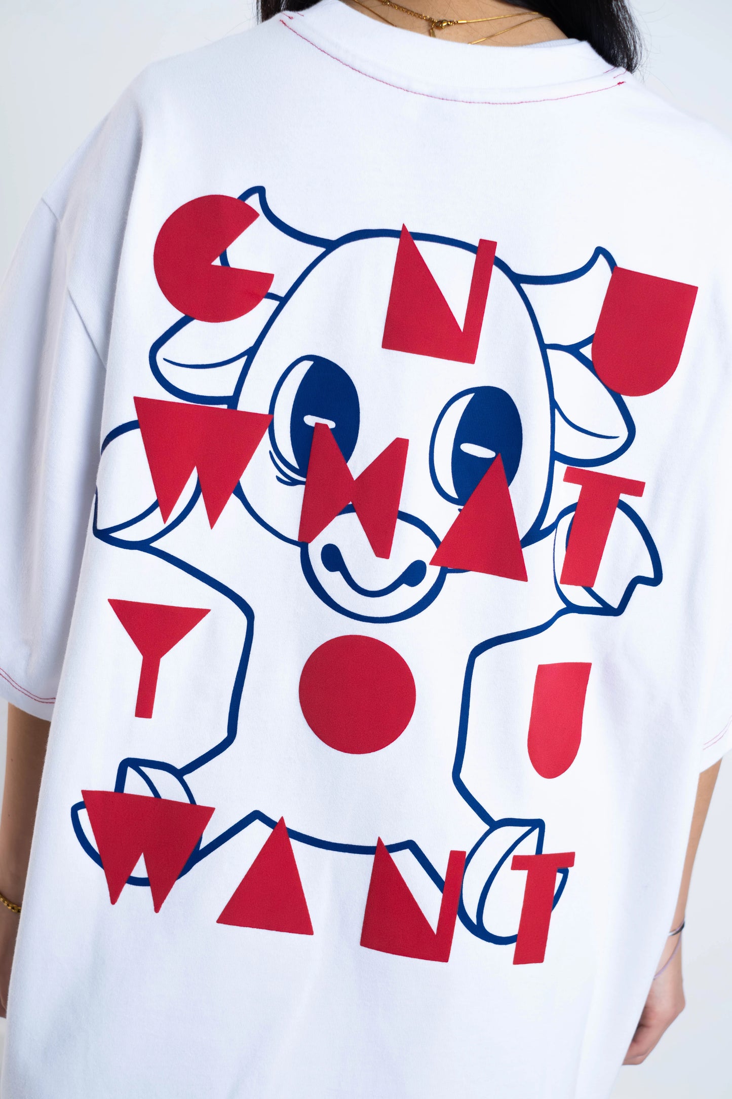 Oversized Tee Rot/Lila – Gnu what you want