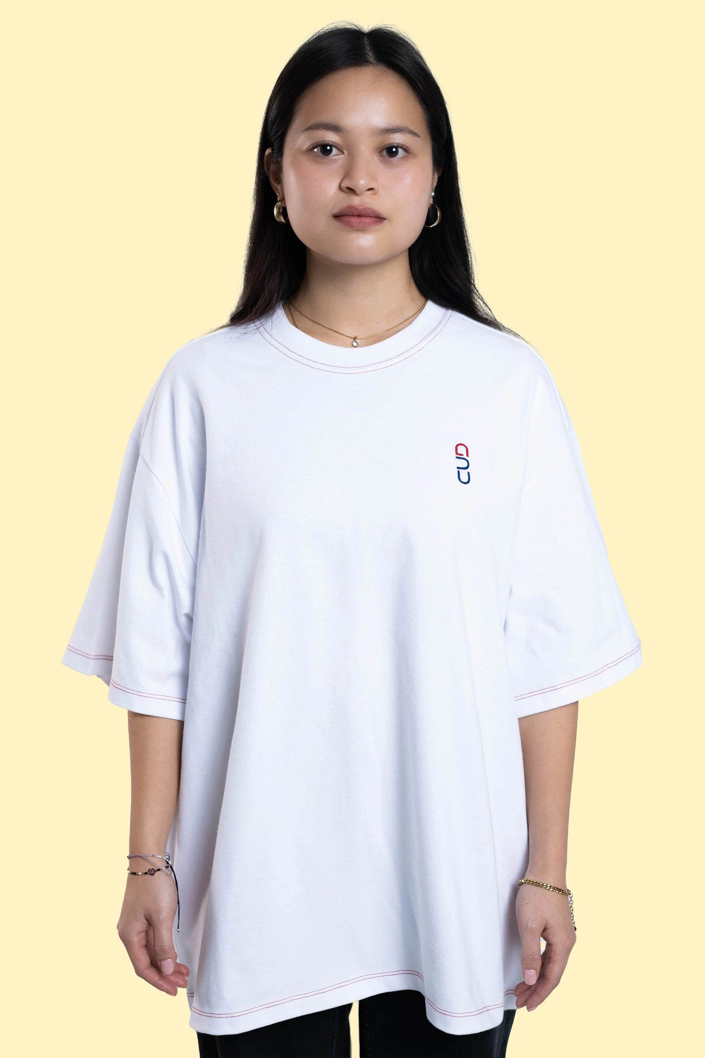 Oversized Tee Rot/Lila – Gnu what you want