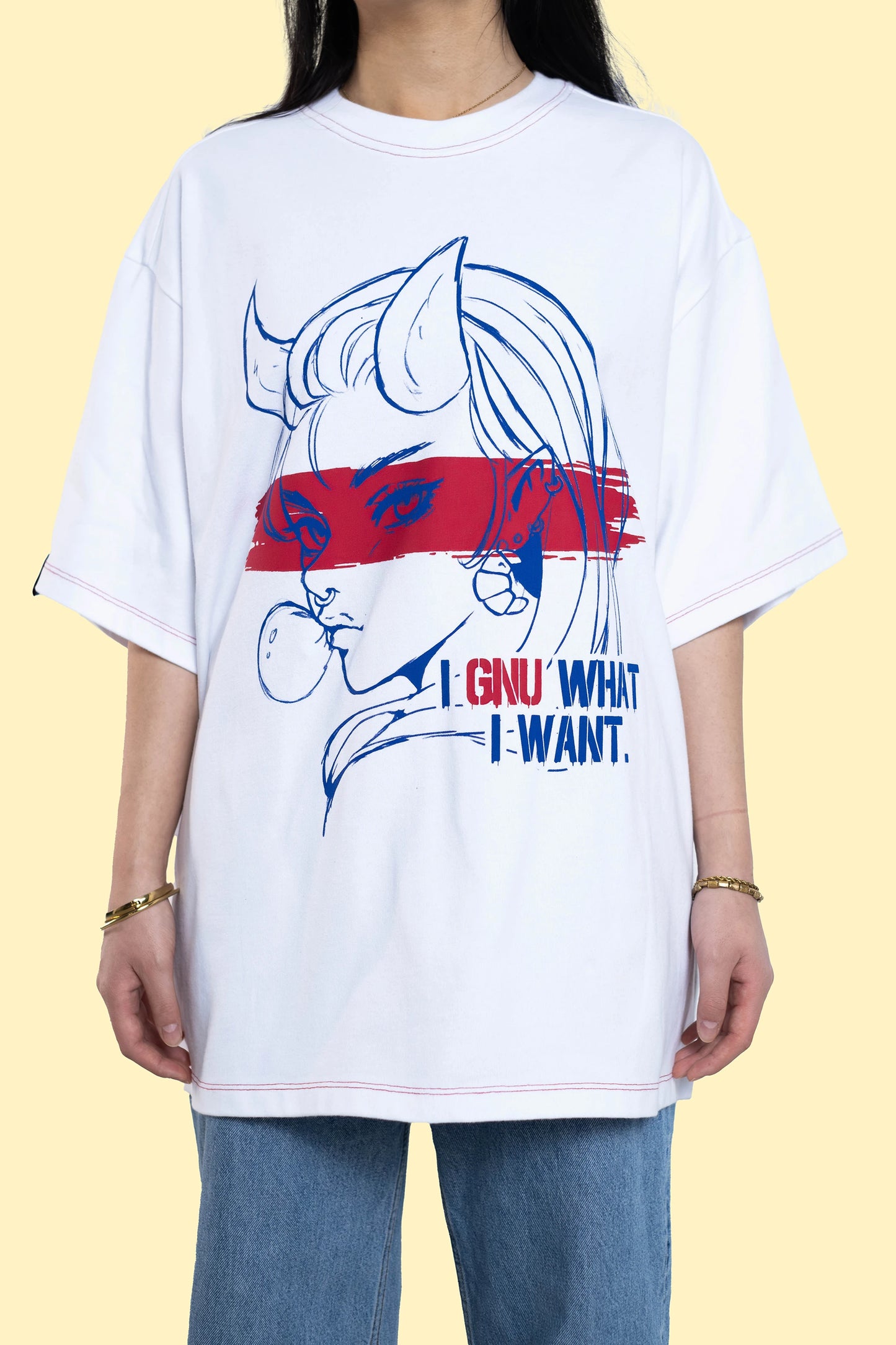 Oversized Tee – I Gnu what I want