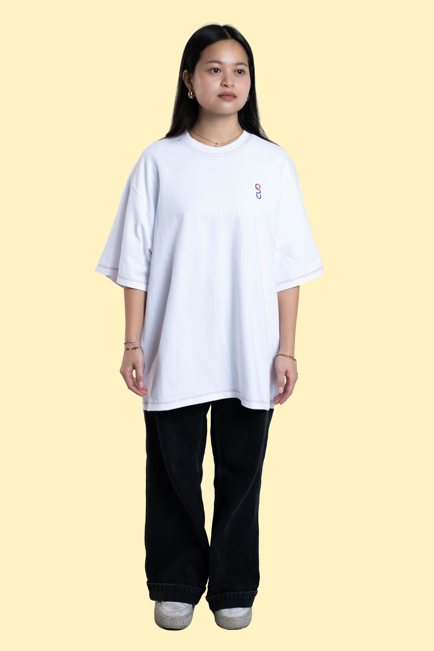 Oversized Tee Rot/Lila – Gnu what you want