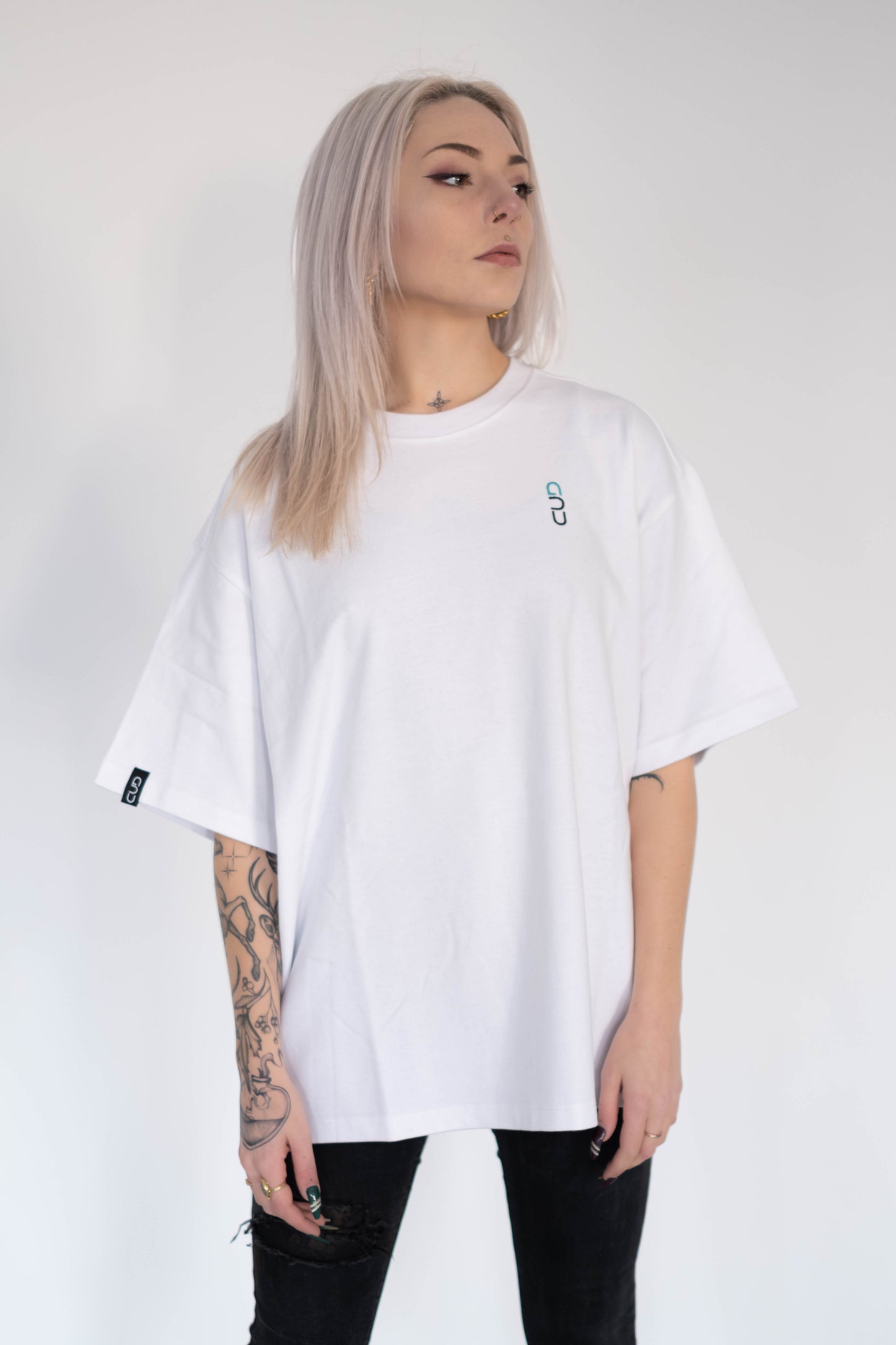 Oversized Tee – Gnu Basic White