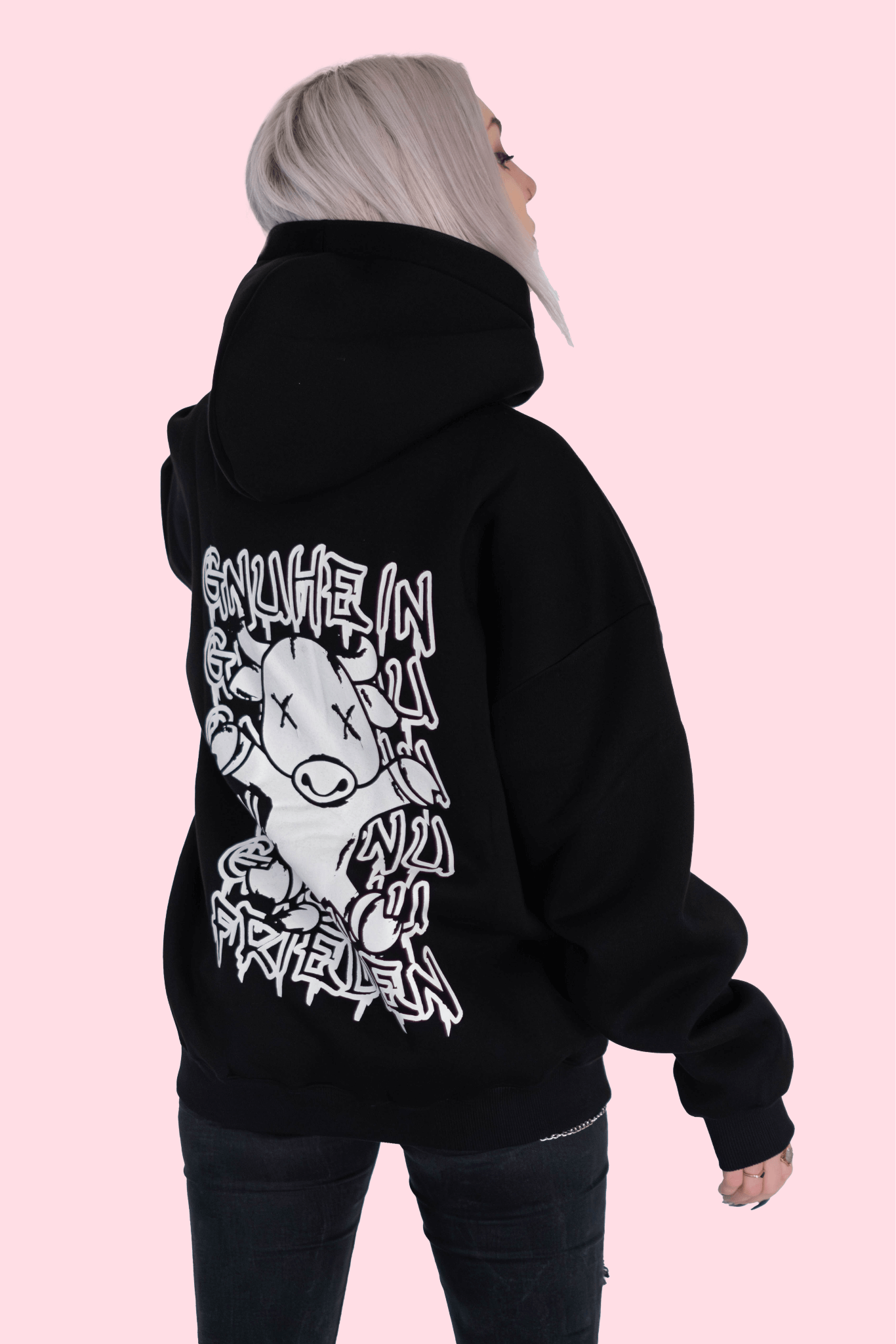 Oversized Hoodie – Gnuhe in Frieden