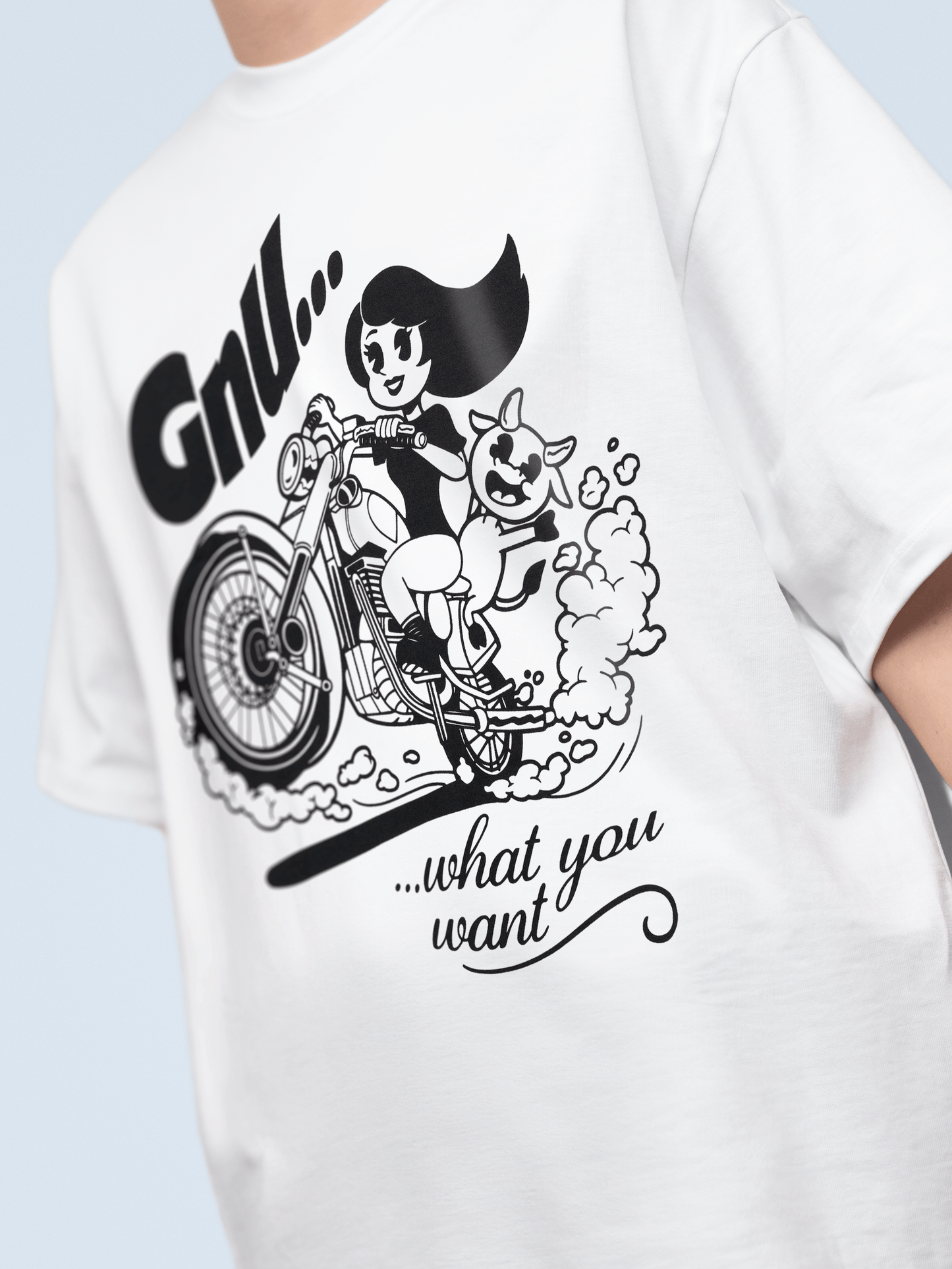 Oversized Tee - Biker Gnu (Limited)