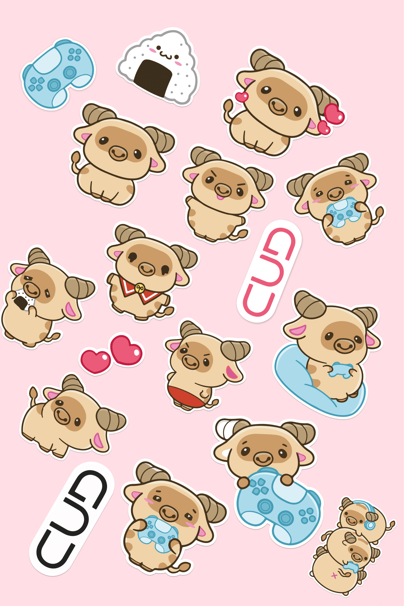 Gnu Sticker Set