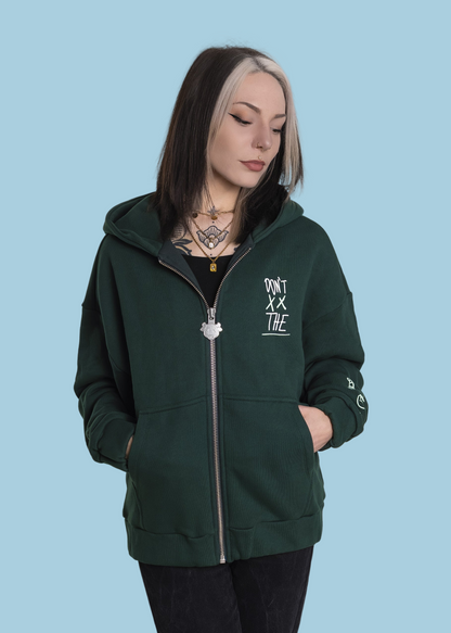 Gnu Zip-Hoodie Green - Don't Croissant The Line