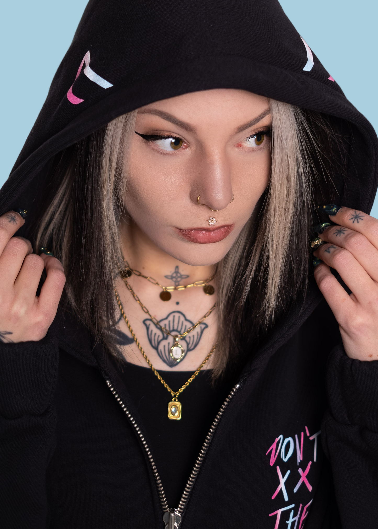 Gnu Zip-Hoodie Black - Don't Croissant The Line