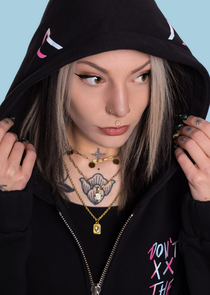 Gnu Zip-Hoodie Black - Don't Croissant The Line