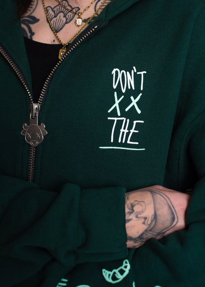 Gnu Zip-Hoodie Green - Don't Croissant The Line