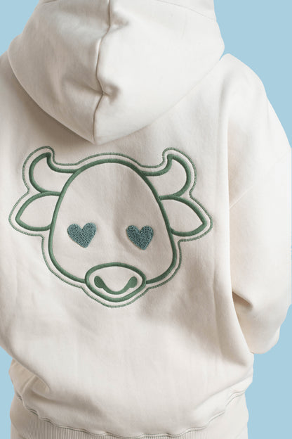 Zip-Hoodie - "Gnuddel mich" Beige