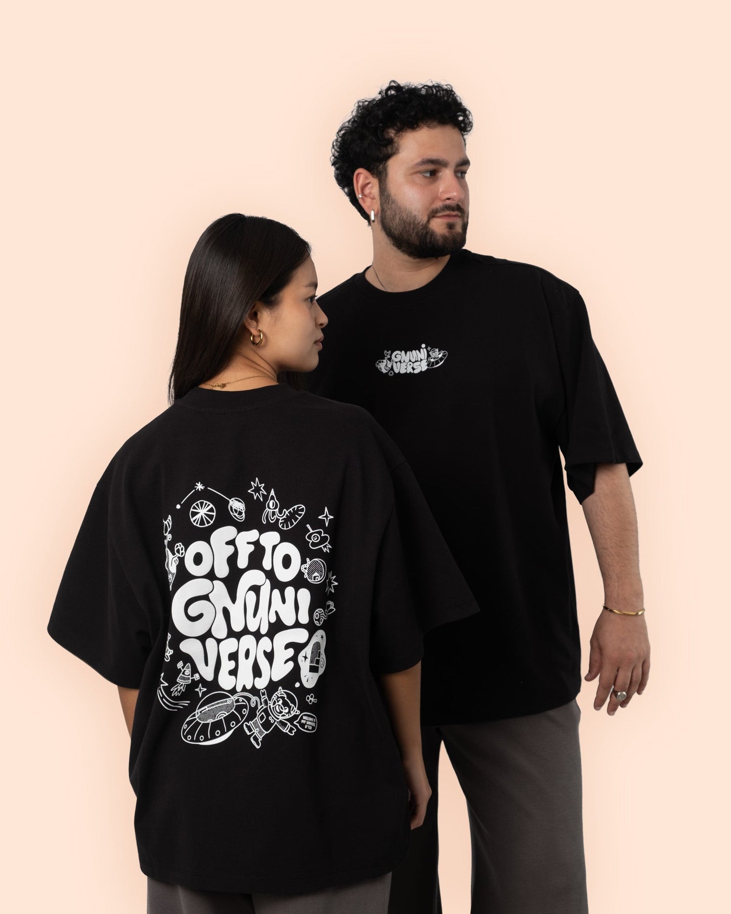 Oversized Tee - Gnuniverse Black