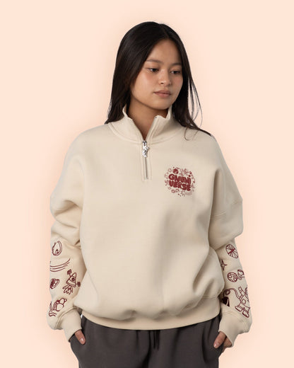 Half Zip - Gnuniverse Beige