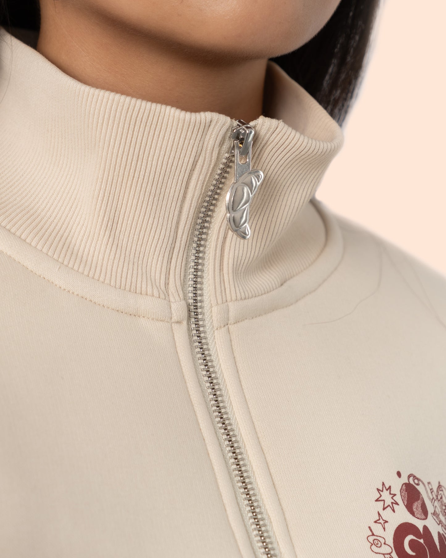 Half Zip - Gnuniverse Beige