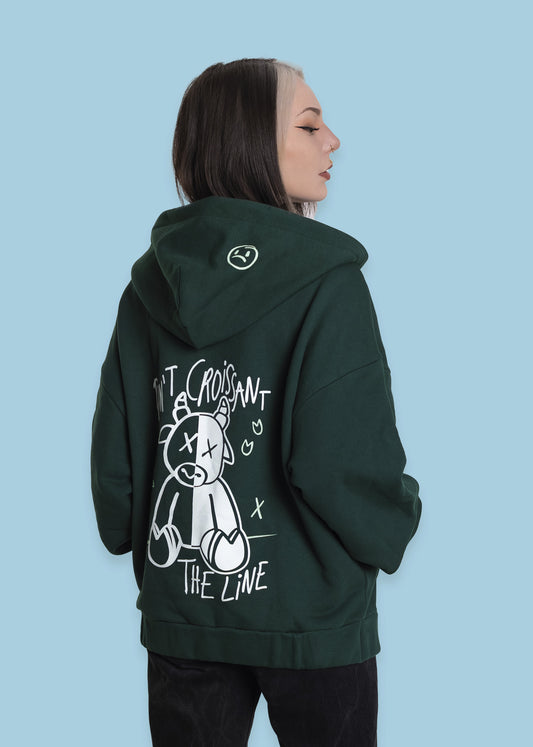 Gnu Zip-Hoodie Green - Don't Croissant The Line