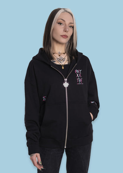 Gnu Zip-Hoodie Black - Don't Croissant The Line