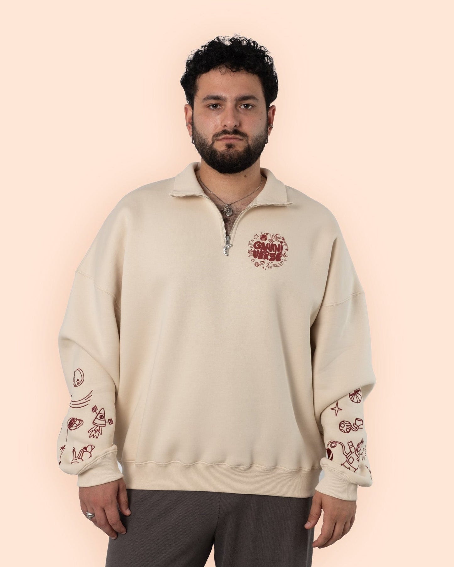 Half Zip - Gnuniverse Beige